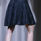 ✨Girlhomeshops-Navy Halter Short Prom Dress Lace Applique Beaded A-Line Jacquard Gown gh9992