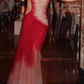 ✨Girlhomeshops-Pretty Spaghetti Straps Tulle Pleated Beaded Mermaid Prom Dress Formal Party Gown gh10162