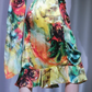✨Girlhomeshops-Spaghetti Strap Floral Prom Dress, Satin Ruffle Hem Evening Gown gh9978