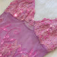 Pink Fashion Exquisite Beaded Spaghetti Strap A-Line Lace Floor Length Elegant Ball Gown Evening Dress gh3168