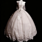 Luxury Court Style Satin & Tulle Floor-Length Ballgown Off-Shoulder Beaded Embroidery Train Wedding Dress - Ceremony Gown for Wedding & Engagement Banquet gh6494