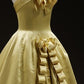 girlhomeshops--Yellow Satin Long Princess Elegant Ball Gown gh5597