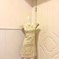 Light Champagne Cap Sleeve Short Cocktail Dress, Round Neck Fan Pattern Hand Beaded Embroidery Sheath Homecoming Party Gown gh9260