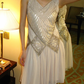 Light Apricot V-Neck Sequin Vintage Elegant Prom Gown, Evening Party Dress gh8360