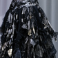 ✨Girlhomeshops-Strapless Corset Beaded Prom Dress, Black Tiered Irregular Tulle Evening Gown gh9929