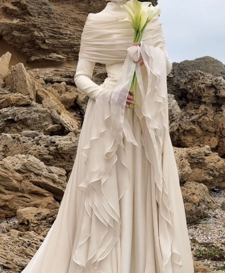 Robe cintrée à volants, manches évasées, couleur or champagne gh6405