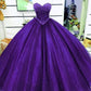 Prom Gown EveningPurple Gorgeous Shiny Exquisite Floral Delicate Beading Long Tulle Gown Party Dress gh3583