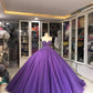 Robe de soirée longue en tulle violet, magnifique et exquise, ornée de perles, à la mode, gh3568