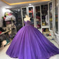 Robe de soirée longue en tulle violet, magnifique et exquise, ornée de perles, à la mode, gh3568