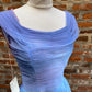 Robe de soirée longue en tulle violet brillant vintage élégante et exquise avec perles gh3412