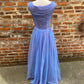 Robe de soirée longue en tulle violet brillant vintage élégante et exquise avec perles gh3412