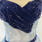Blaues süßes zartes Perlen-Spaghettiträger-langes Tüll-Ballkleid Abendkleid Partykleid Homecoming-Kleid gh3488