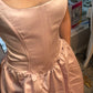 Light Pink Retro Fashion Elegant Square Neck A-Line Long Satin Princess Ball Gown Evening Dress Party Dress gh3554