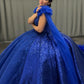 Blaues wunderschönes, exquisites, langes, elegantes Tüll-Ballkleid-Abendkleid gh3582