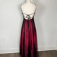 Burgundy Spaghetti Straps Exquisite Beaded Long Tulle Ball Gown Evening Dress prom dress gh3208