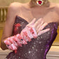 Purple shiny elegant long graduation gown evening gown gh6812