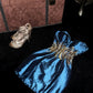 Blue gold beaded sequined gorgeous short homecoming dress satin party dress birthday dress gh4459
