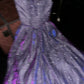 Purple shiny elegant long graduation gown evening gown gh6812