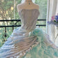 Girlhomeshops - Blaues, wunderschönes, elegantes, glänzendes, langes Quinceanera-Kleid aus Tüll, Ballkleid, Abschlusskleid, gh5002
