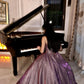 Purple shiny elegant long graduation gown evening gown gh6812