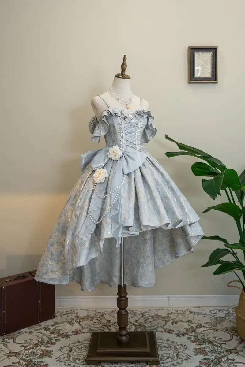 Girlhomeshops-Rosa Kleid, lila Kleid, blaues Kleid, elfenbeinfarbenes Kleid, kurzes Kleid, Lolitakleid, süßes Kleid, niedliches Kleid gh5140