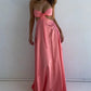 Yellow/Pink Strapless Elegant Simple Long Ball Gown Evening Gown Bridesmaid Dress gh3046