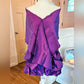 Purple Shiny Fashion Ruffled Exquisite Beading Short satin Homecoming Dress Evening Dress Birthday Party Dress gh3566