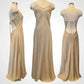 Champagne Victorian Style Exquisite Floral Embroidery Beading Spaghetti Strap Backless Long Satin Ball Gown Evening Dress Party Dress gh3924