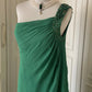 💚Grünes, perlenbesetztes Vintage-Kleid mit einer Schulter, stilvolles langes Chiffon-Kleid für Hochzeitsgäste, Ballkleid, Abendkleid, Gatsby-Beauty-Partykleid, gh4391