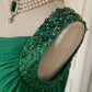 💚Grünes, perlenbesetztes Vintage-Kleid mit einer Schulter, stilvolles langes Chiffon-Kleid für Hochzeitsgäste, Ballkleid, Abendkleid, Gatsby-Beauty-Partykleid, gh4391
