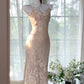 Pink floral ball gown long chiffon date dress evening dress birthday dress wedding dress style core aesthetic gh4530