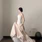 Robe de soirée longue en tulle, élégante et tendance, blanche et rose, robe de mariée gh4173