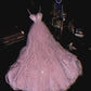 Rosa elegante süße wunderschöne lange Tüll Ballkleid Abendkleid Abschlusskleid gh4452