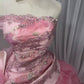 Pink Floral Beaded Long Tulle Ball Gown 16th Birthday Dress Quinceanera Dress gh4736