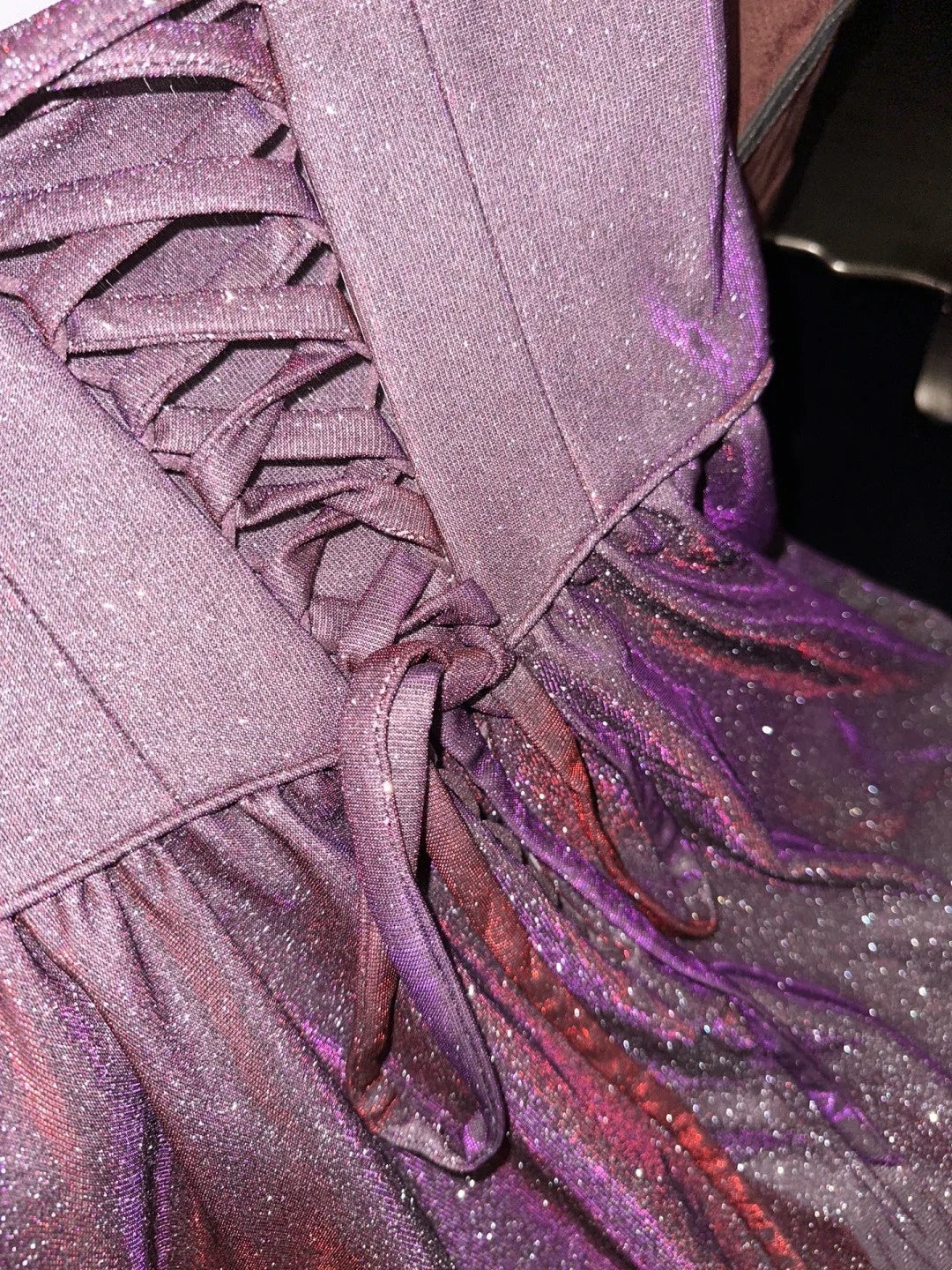 Lila, modisches, wunderschönes, glänzendes, elegantes langes Kleid gh6645