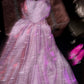 Lila, modisches, wunderschönes, glänzendes, elegantes langes Kleid gh6645
