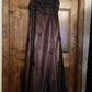 Rosa Braun Vintage Exquisite Perlen Spaghetti Strap Lange Tüll Elegante Ballkleid Abendkleid Partykleid Ballkleid gh3153