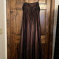 Rosa Braun Vintage Exquisite Perlen Spaghetti Strap Lange Tüll Elegante Ballkleid Abendkleid Partykleid Ballkleid gh3153