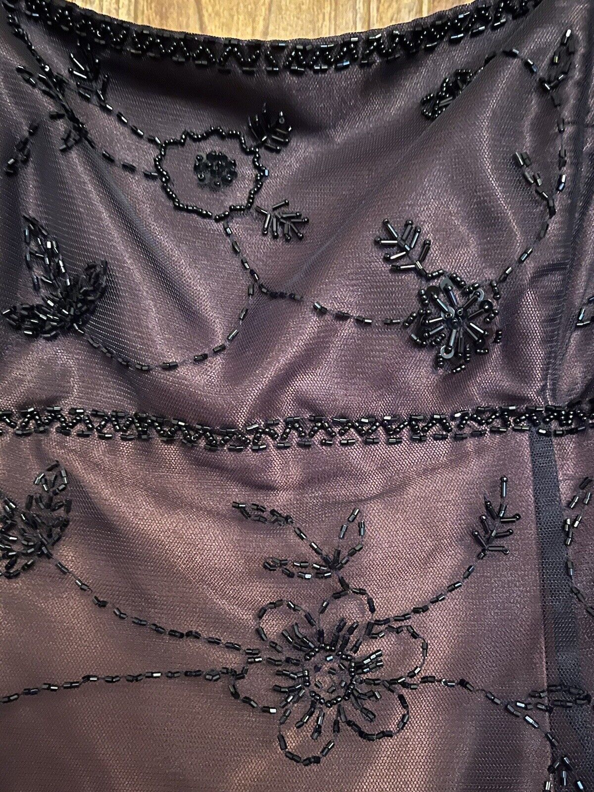 Rosa Braun Vintage Exquisite Perlen Spaghetti Strap Lange Tüll Elegante Ballkleid Abendkleid Partykleid Ballkleid gh3153