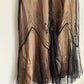 Robe de soirée longue en mousseline de soie, satin et tulle, élégante et raffinée, style vintage, marron doré, avec perles, gh3723