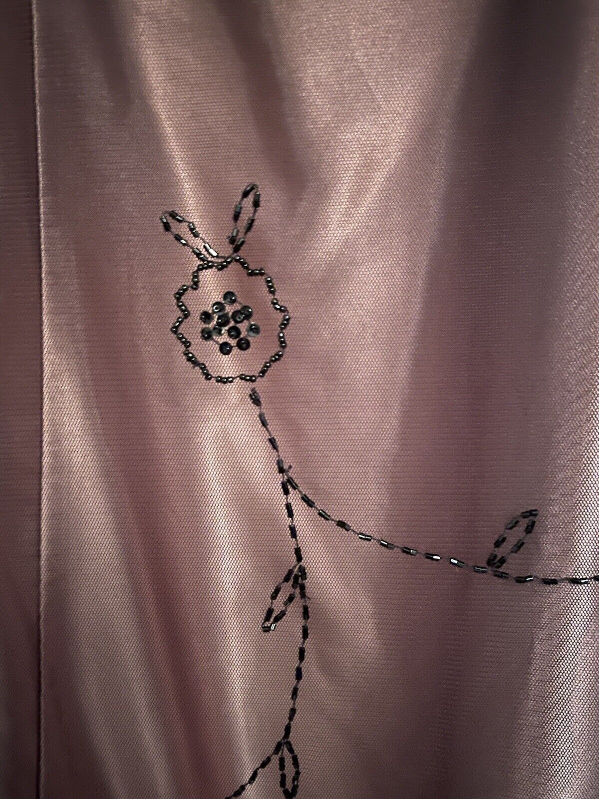 Rosa Braun Vintage Exquisite Perlen Spaghetti Strap Lange Tüll Elegante Ballkleid Abendkleid Partykleid Ballkleid gh3153