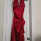 Hot Red Suspender Fashion Sexy Simple long Satin Ruffle Elegant Ball Gown Evening Dress Party Dress Homecoming Dress gh3234