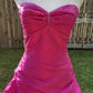 Rosa Retro Elegantes Tube Top Exquisite Strass Langes Ballkleid Abendkleid gh3310