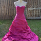 Rosa Retro Elegantes Tube Top Exquisite Strass Langes Ballkleid Abendkleid gh3310