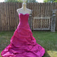 Rosa Retro Elegantes Tube Top Exquisite Strass Langes Ballkleid Abendkleid gh3310