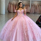 Blue gorgeous exquisite floral applique strapless long prom dress evening gown quinceanera dress sweet 16 years old dress gh930