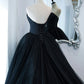 Robe de soirée longue en tulle noire élégante et stylée 10152