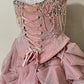 Girlhomeshops-Pink Gorgeous Beaded Sparkling Elegant Long Tulle Ball Gown gh5320