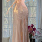 Pink shimmering elegant long tulle dress gh7075
