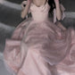 Pink Shiny Elegant Back lace Up Long Evening Gown gh6776